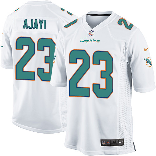 Men's Game Jay Ajayi Nike Jersey White Road - #23 NFL Miami Dolphins